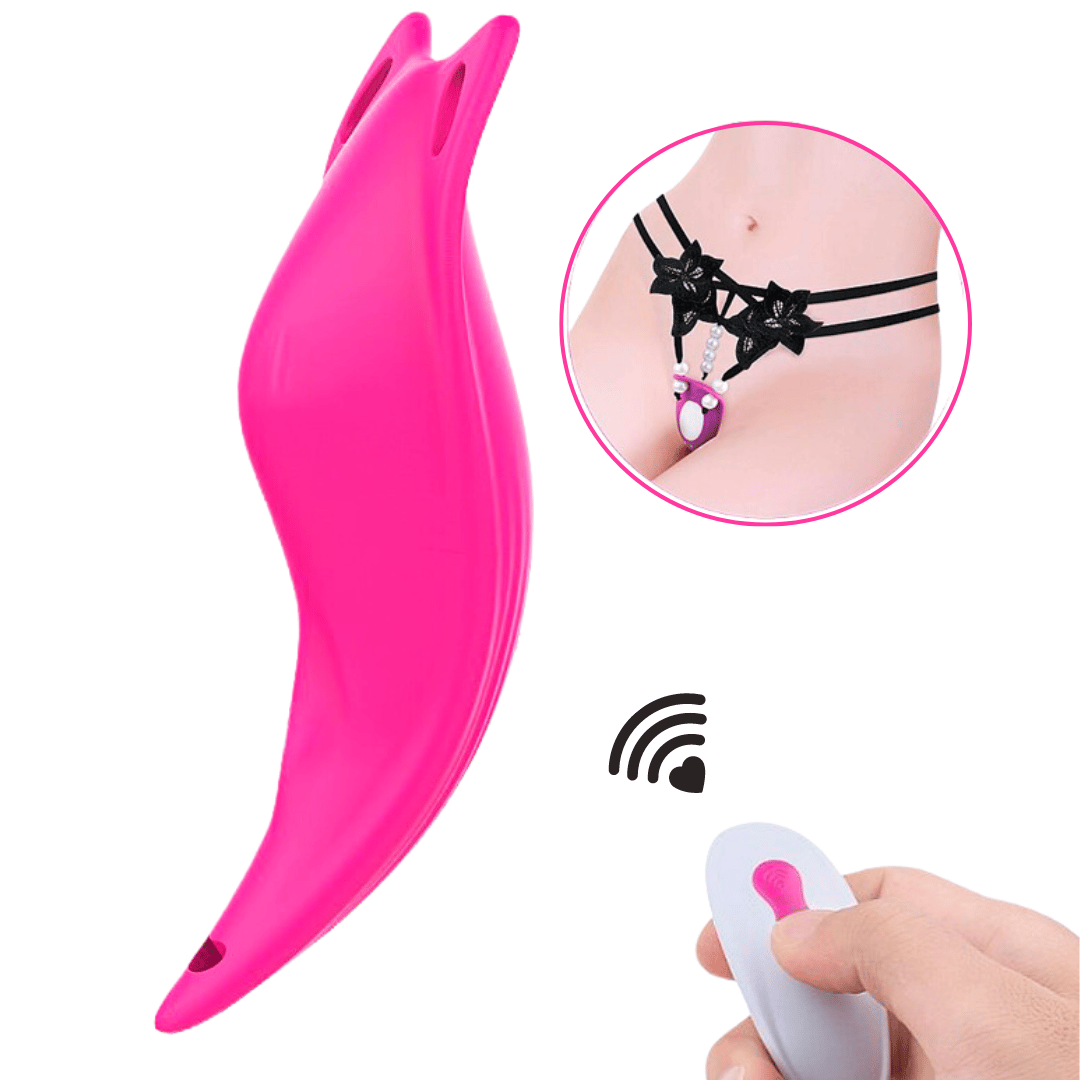 Vibrador em Silicone com 9 Modos de Vibrações, Controle Remoto Sem Fio e Calcinha - S-hande Rebecca-RCT | 13 x 4,3 | Disponível em 2 Cores - 1
