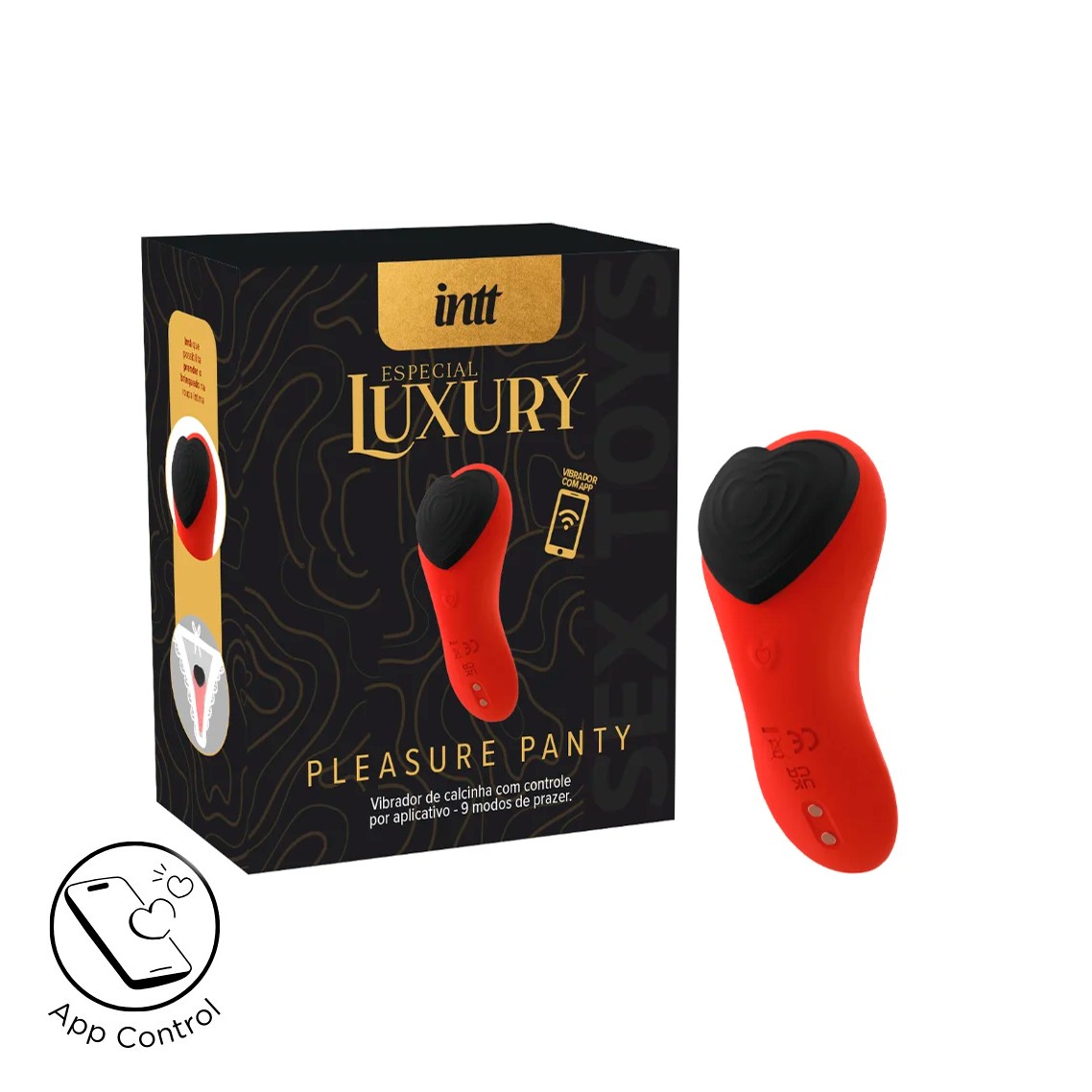 Vibrador de Calcinha com Carregamento Magnético, 9 Modos de Vibração e Controle por Aplicativo - Intt Toys Luxury Pleasure Panty - 2
