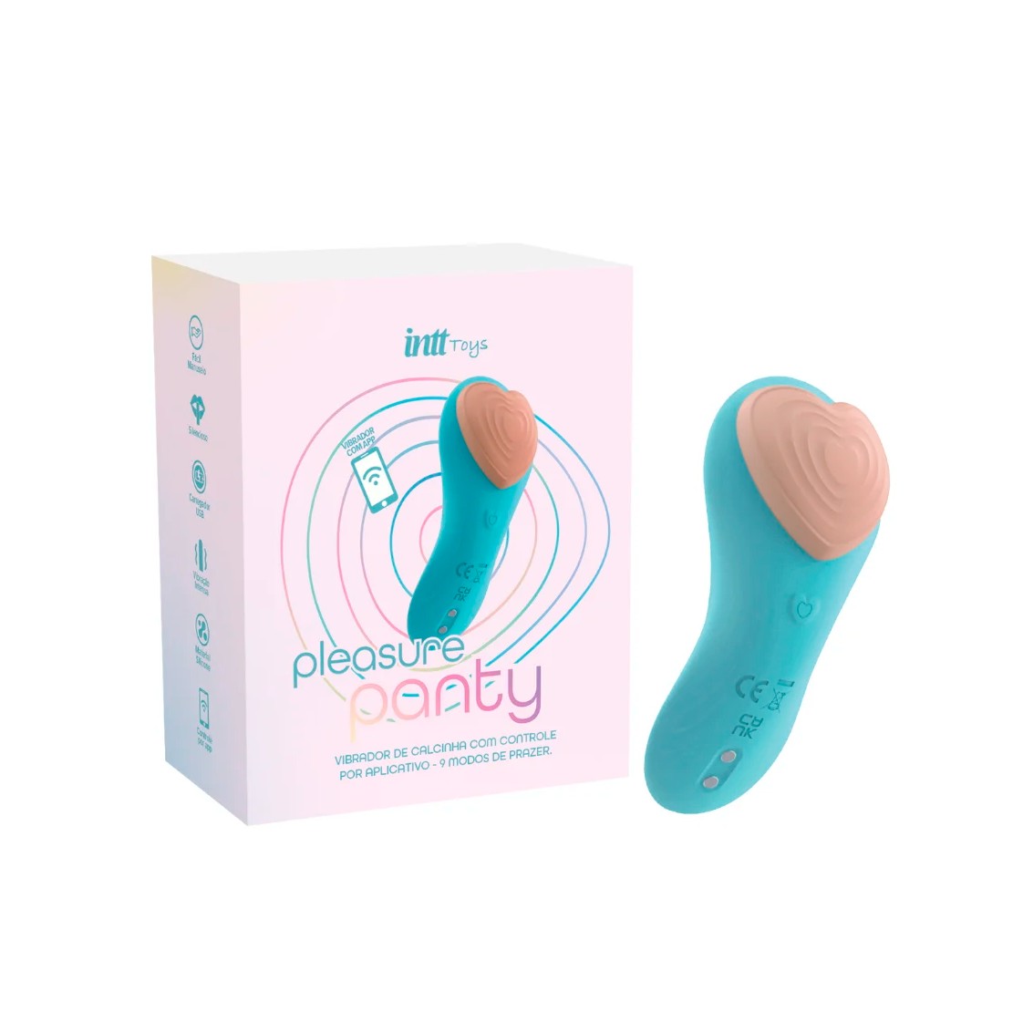 Vibrador de Calcinha com Carregamento Magnético, 9 Modos de Vibração e Controle por Aplicativo - Intt Toys Pleasure Panty | Disponível em 2 Cores - 6