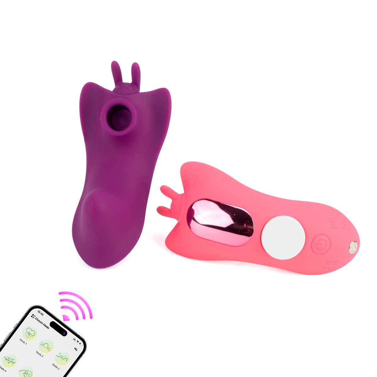 Vibrador de Calcinha Recarregável com Ímã, Controle via Aplicativo, 9 Modos de Pulsação e Vibração - SI Grace | 9,5 x 4,5 cm | Disponível em 2 Cores - 2