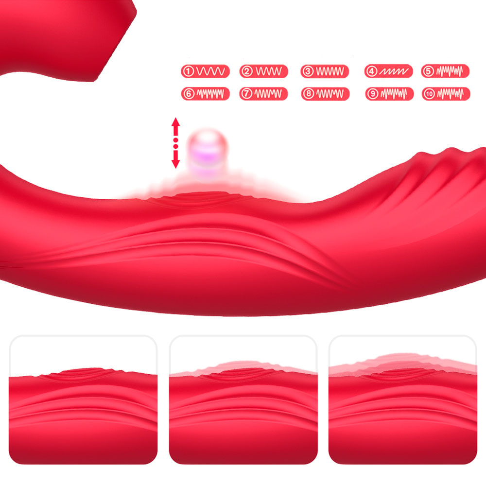 Vibrador de Clitóris e Ponto G Recarregável com 10 Modos de Pulsação e 7 Modos de Vibração - Aoleisi | 30 x 3,9 cm | Disponível em 2 Cores - 5