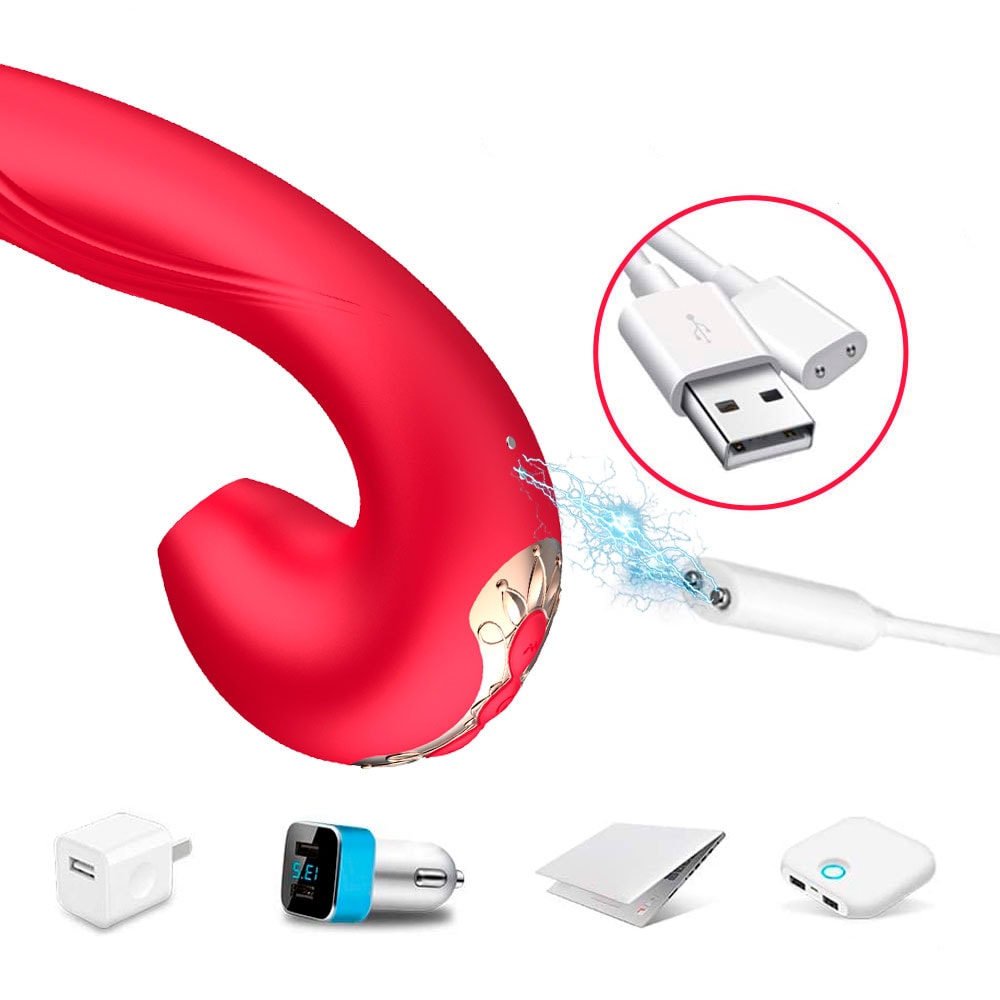 Vibrador de Clitóris e Ponto G Recarregável com 10 Modos de Pulsação e 7 Modos de Vibração - Aoleisi | 30 x 3,9 cm | Disponível em 2 Cores - 6