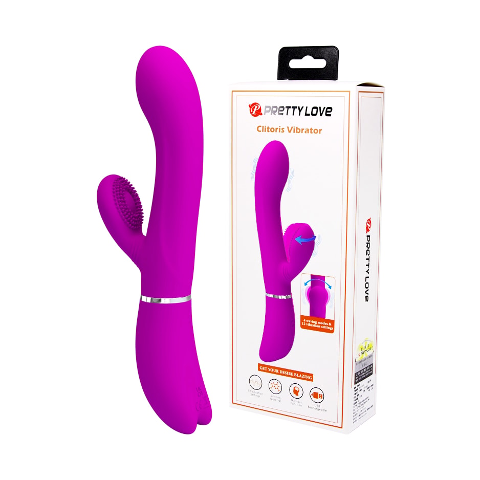 Vibrador de Clitóris e Ponto G Recarregável com 12 Modos de Vibração e 4 Modos de Estímulos - Pretty Love Clitóris Vibrator | 11 x 3,1 cm - 1