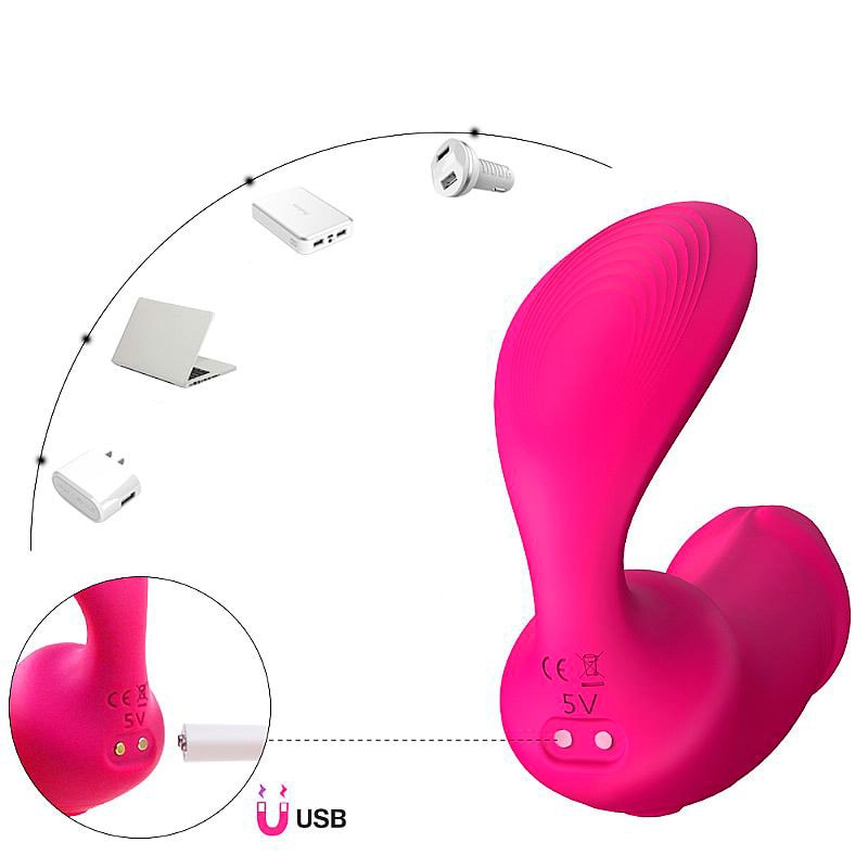 Vibrador de Clitóris e Ponto G Recarregável em Silicone com  9 Modos de Vibrações e Controle Remoto Sem Fio - S-hande Sparrow-RCT | 17,0 x 3,3cm | Disponível em 2 Cores - 7