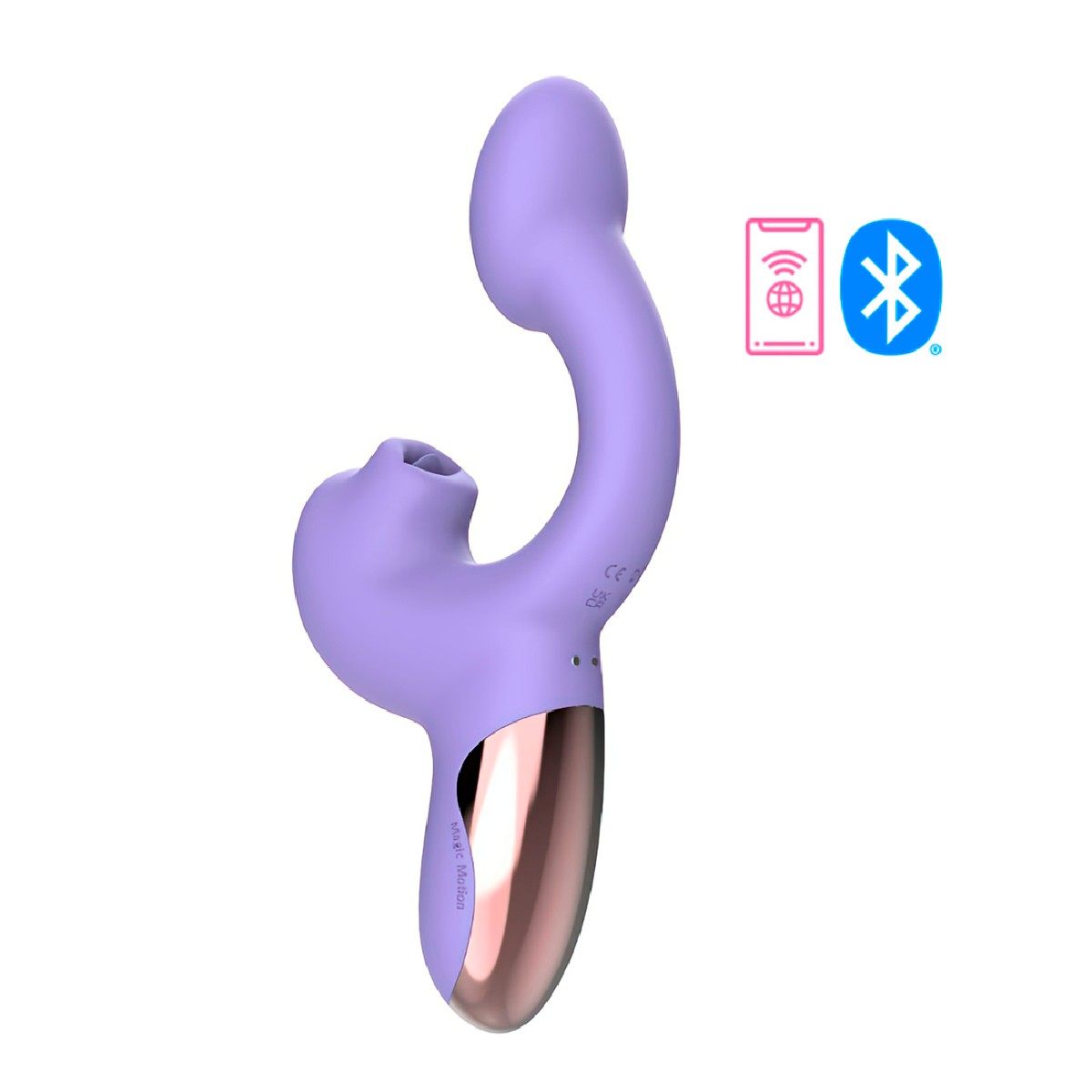 Vibrador de Dupla Estimulação com 10 Modos de Vibração, App Interativo e Recarregável via USB - Magic Motion Magic Ponder | 12 x 3,8 cm - 2