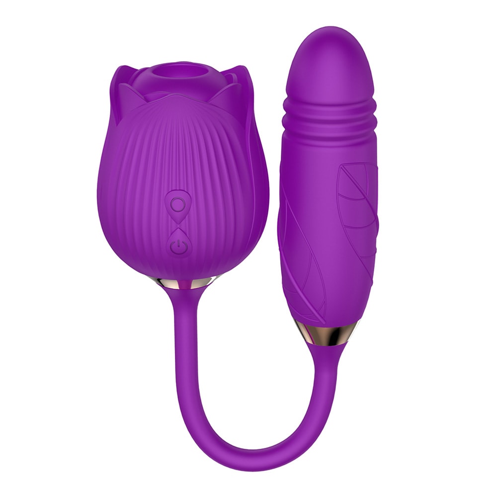 Vibrador Duplo Flexível em Silicone com 10 Tipos de Movimento de Vai e Vem e Pulsações - Vibrator | Disponível em 2 cores - 2
