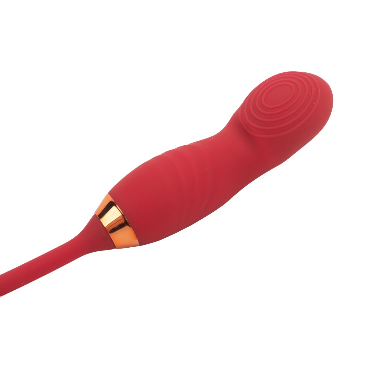 Vibrador Duplo Recarregável em Formato de Rosa com 10 Modos de Dedilhado e 10 Movimentos de Língua - SI Flowery | 9 x 2,2 cm | Disponível em 2 Cores - 5