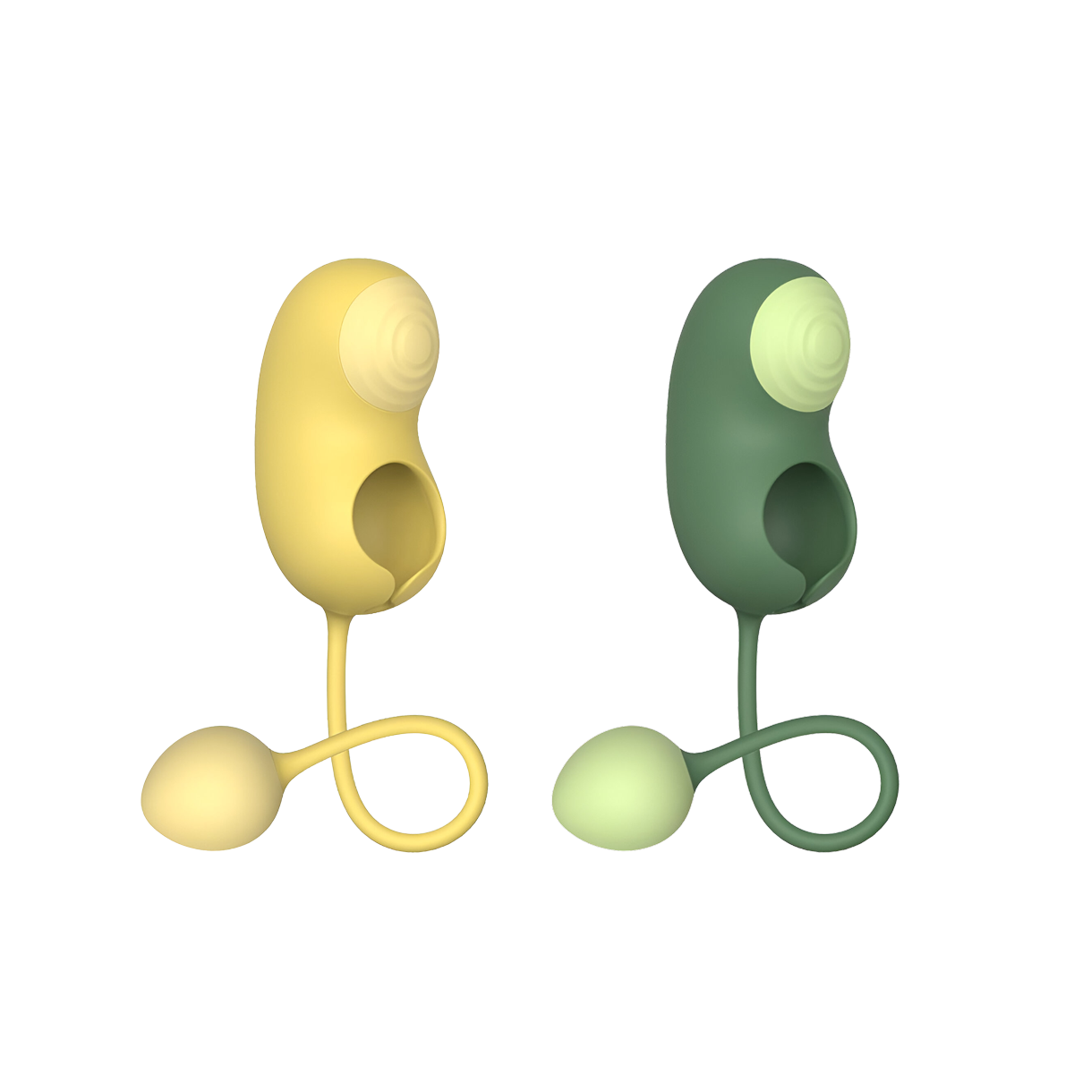 Vibrador Duplo Recarregável em Silicone com Formato Lúdico de Ervilha, 9 Modos de Vibração, 6 Níveis de Pulsação e Resistente à Água - S-Hande Pea Pod | Disponível em 2 Cores - 1