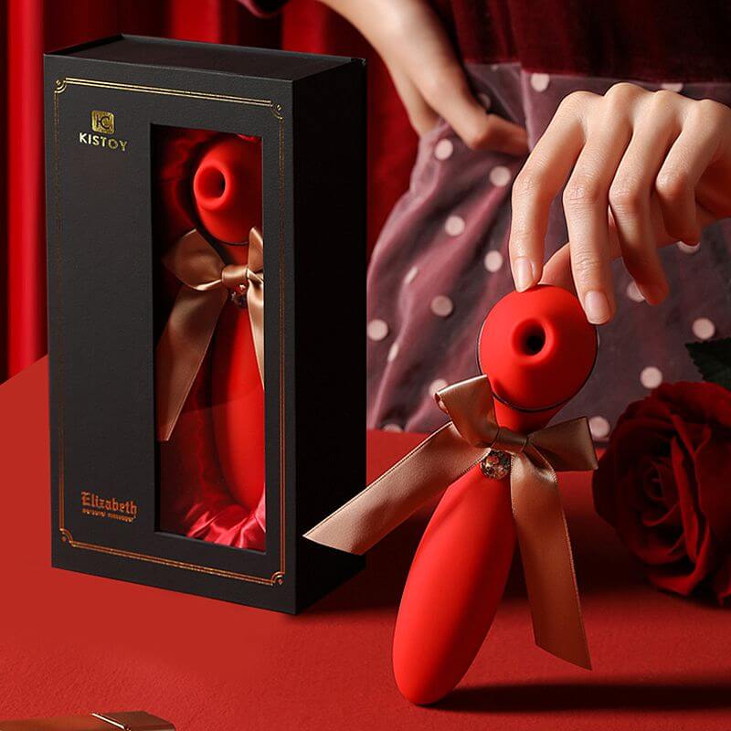 Vibrador Estimulador 2 em 1 Recarregável com 3 Níveis de Pulsação e 10 Modos de Vibração - Kistoy Elizabeth Edição de Luxo - 5