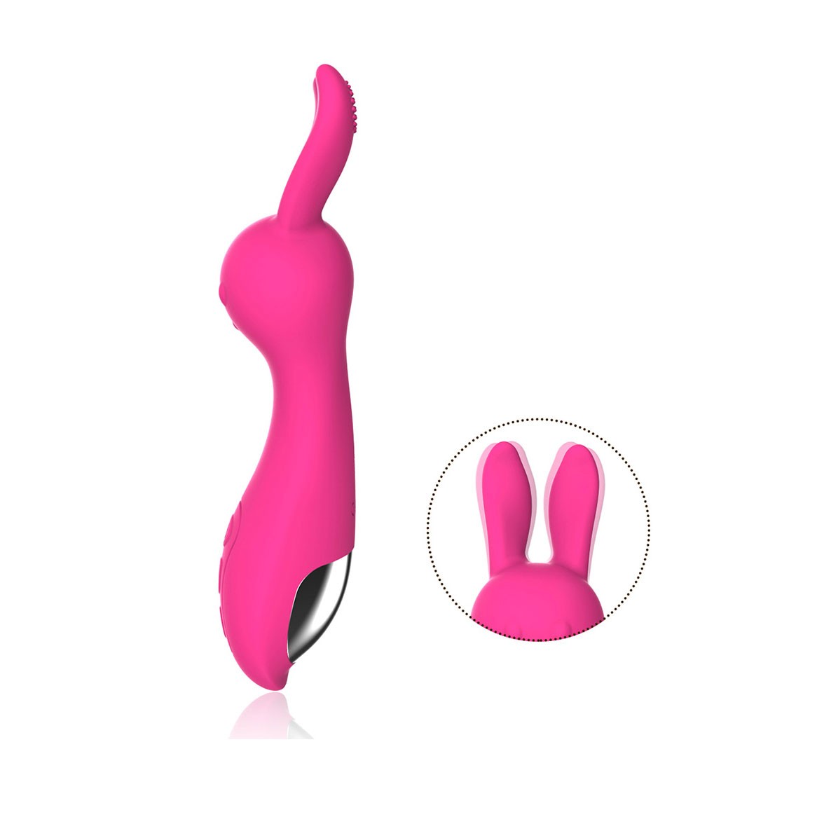 Vibrador Estimulador de Clítoris em Formato de Coelho, Recarregável e 10 Modos de Vibração - Vibe | 18 x 3,6 cm | Disponível em 2 Cores - 3