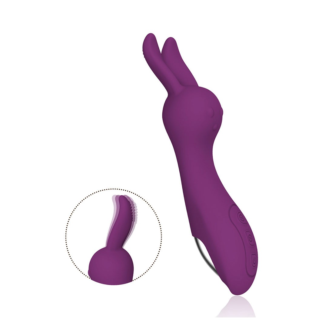 Vibrador Estimulador de Clítoris em Formato de Coelho, Recarregável e 10 Modos de Vibração - Vibe | 18 x 3,6 cm | Disponível em 2 Cores - 6