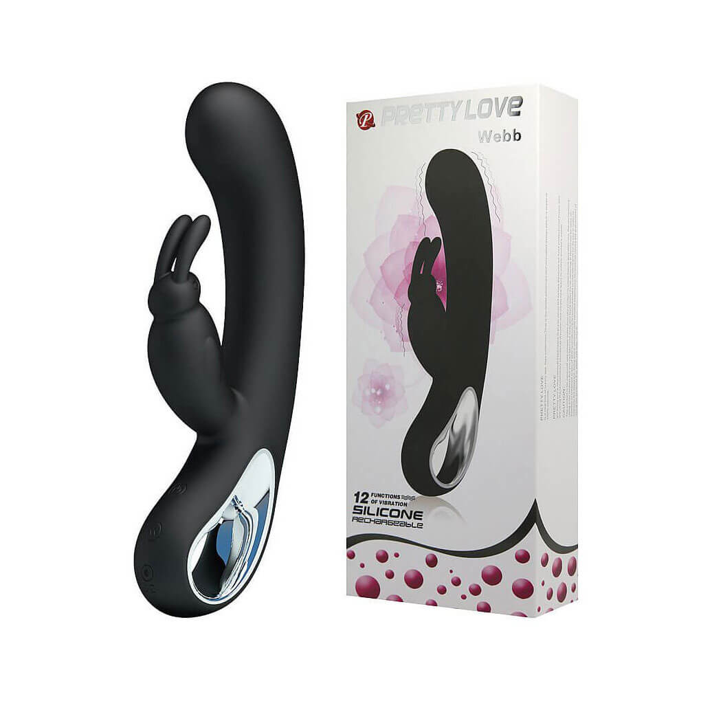 Vibrador Estimulador de Clitóris e Ponto G Recarregável em Formato de Coelho com 12 Modos de Vibrações - Pretty Love Webb | Disponível em 2 Cores - 1
