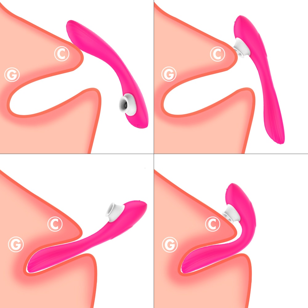 Vibrador Estimulador de Clitóris e Ponto G em Silicone com Língua Estimuladora e 9 Modos de Vibração - S-Hande Shallow | Disponível em 2 Cores - 2