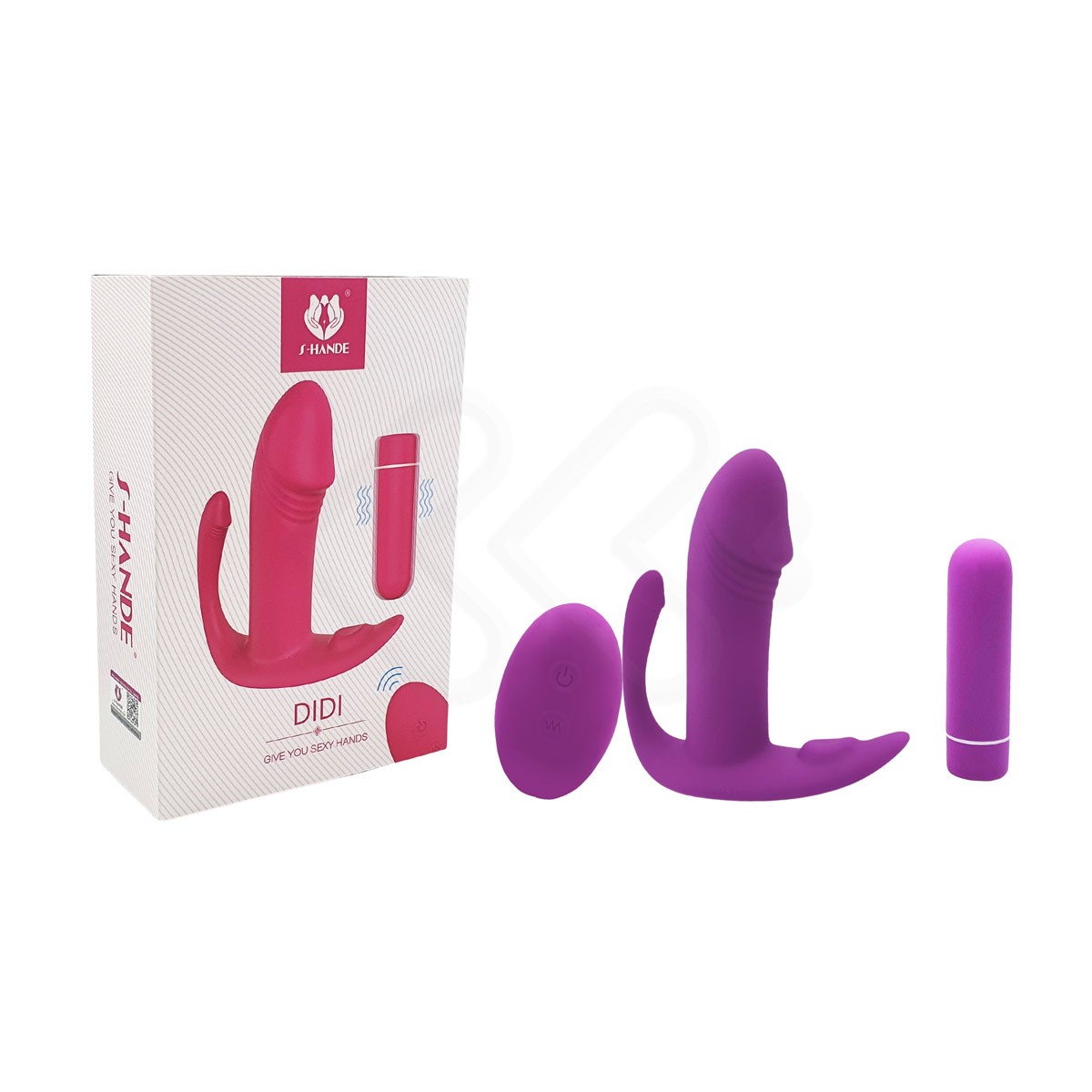Vibrador Estimulador de Ponto G, Clitóris e Ânus com 9 Modos de Vibração e Controle Remoto sem Fio - S-Hande Didi | 9,7 x 2,1 cm | Disponível em 2 Cores - 1