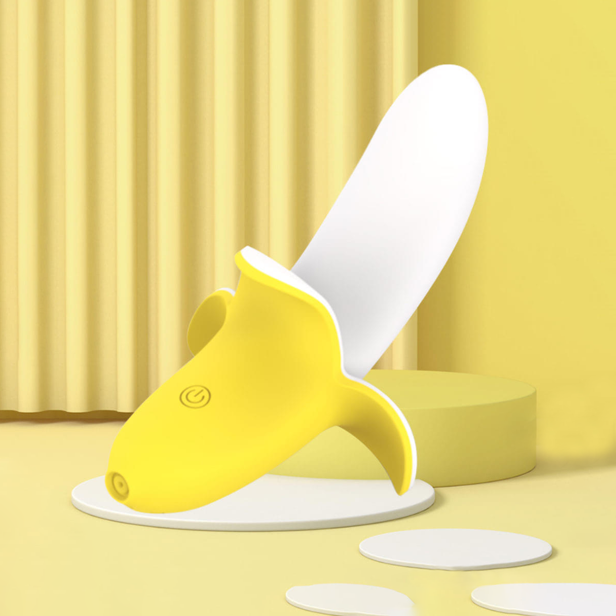 Vibrador Estimulador de Ponto G e Clitóris no Formato de Banana com 12 Modos de Vibrações e Recarregável - 7 x 3 cm - 5