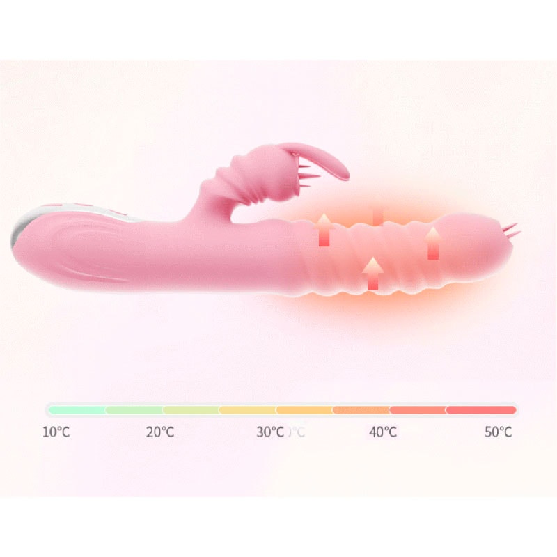 Vibrador Estimulador com Ponto G e Clítoris com Movimentos Vai e Vem, 3 Modos de Rotação, 20 Vibrações e Função de Aquecimento - In Sugar Boom | 14 x 3,1 cm - 4