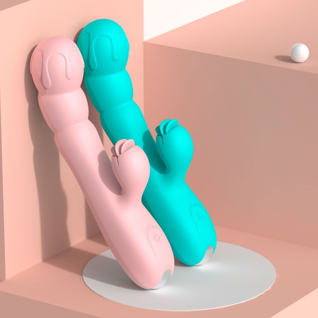 Vibrador Estimulador de Ponto G e Clitóris Recarregável com Línguas e 9 Modos de Vibração - S-Hande Crooning Frozen | 10,1 x 3,1 cm | Disponível em 2 Cores - 1