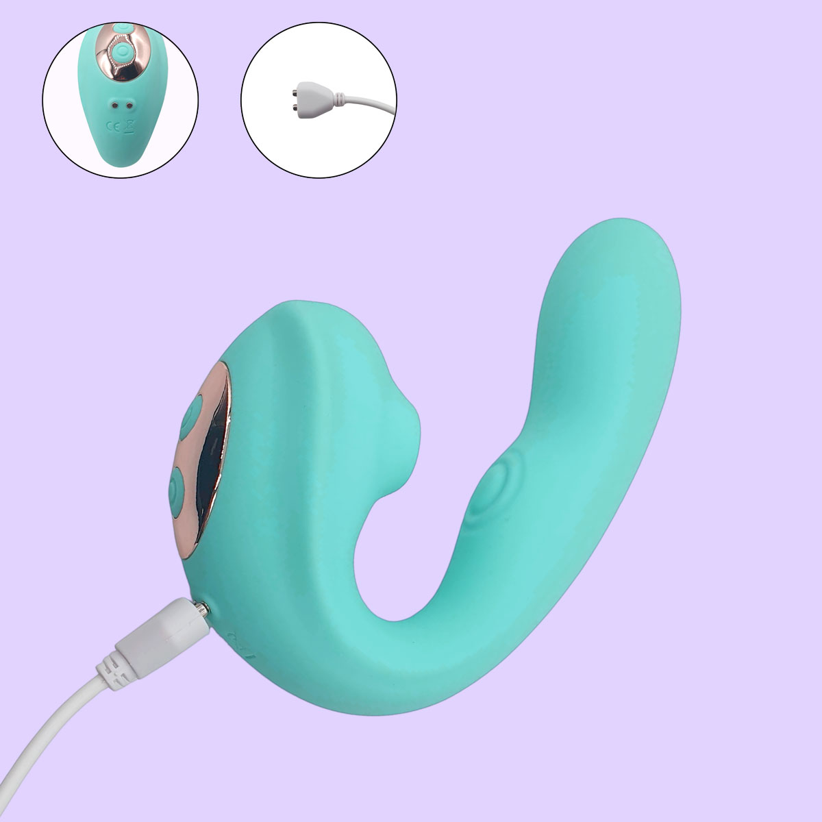 Vibrador Estimulador de Ponto G e Clitóris em Silicone com 10 Modos de Vibração e Pulsação, Motor Duplo - Intt Orgasmic | 10,5 x 9,2 cm | Disponível em 3 Cores - 5