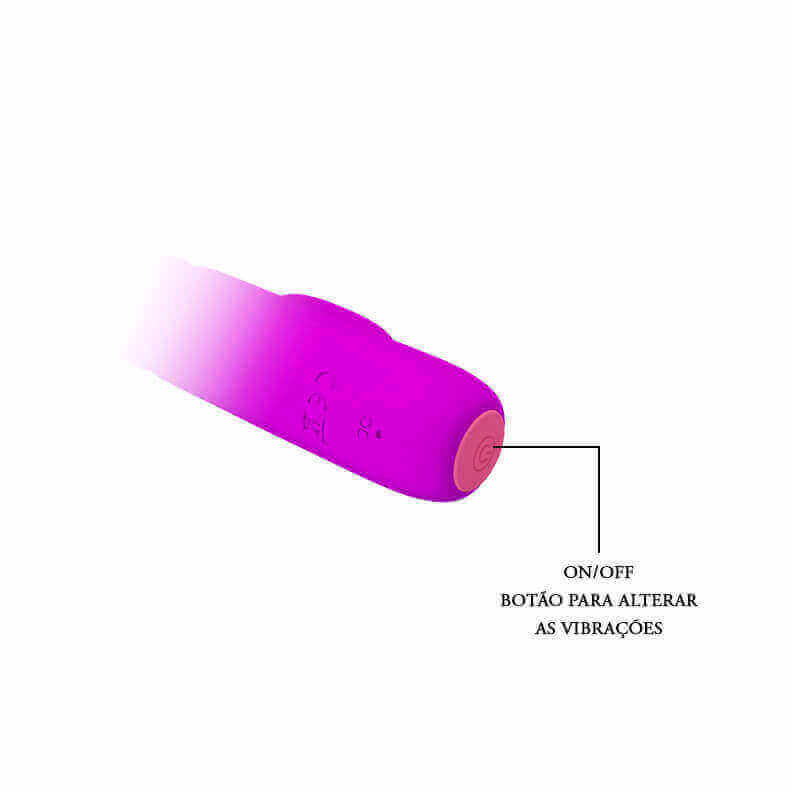 Vibrador Estimulador de Ponto G e Clítoris em Silicone com 4 Modos de Vibração e Ponta com Movimento de Vai e Vem - Pretty Love Leopold - 15,5 x 2,8 cm - 6