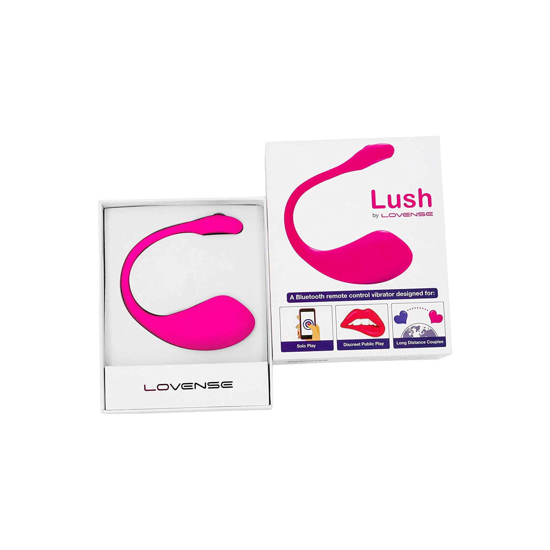 Vibrador Estimulador de Ponto G Recarregável em Silicone com 7 Modos de Vibração e Controle por Aplicativo - Lovense Lush II | 7,6 x 3,7 cm - 2