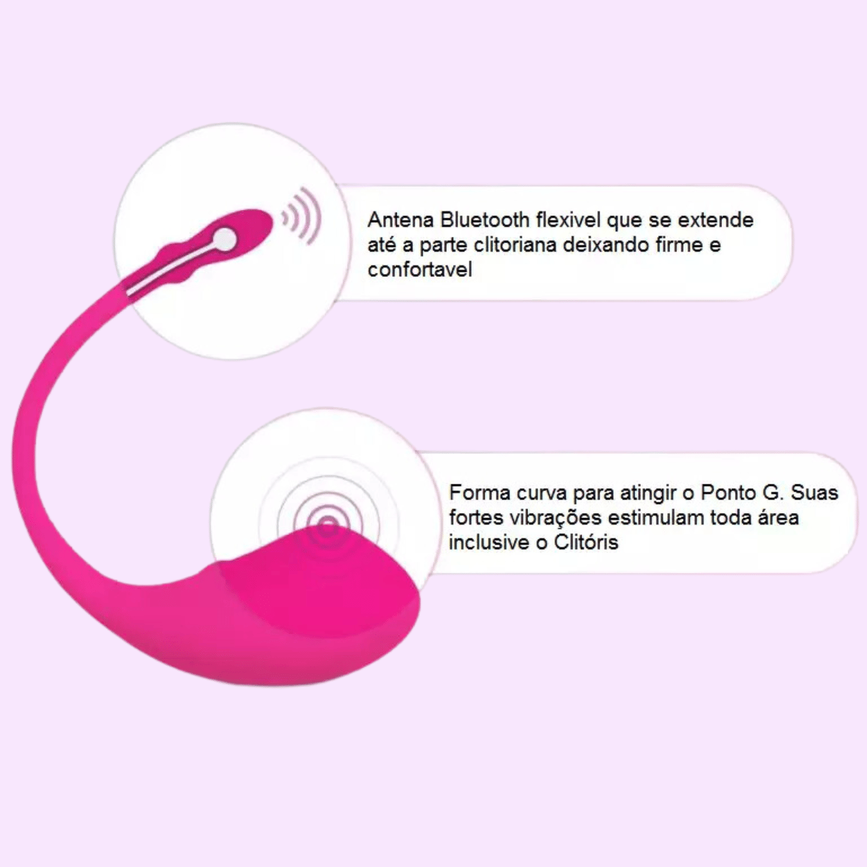 Vibrador Estimulador de Ponto G em Silicone com 7 Modos de Vibração , Recarregável e Controle por Aplicativo - Lovense Lush I | 20 x 3,5 cm - 3