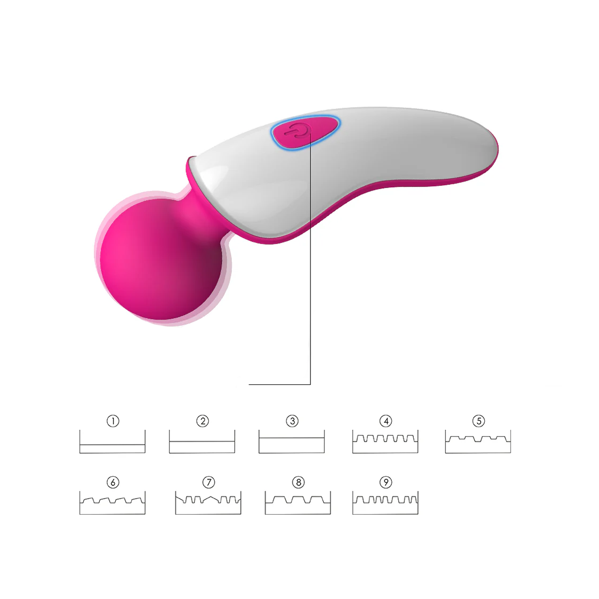 Vibrador Massageador com 9 Modos de Vibração, Recarregável - S-Hande Eve | 14,3 x 4 cm | Disponível em 2 Cores - 10