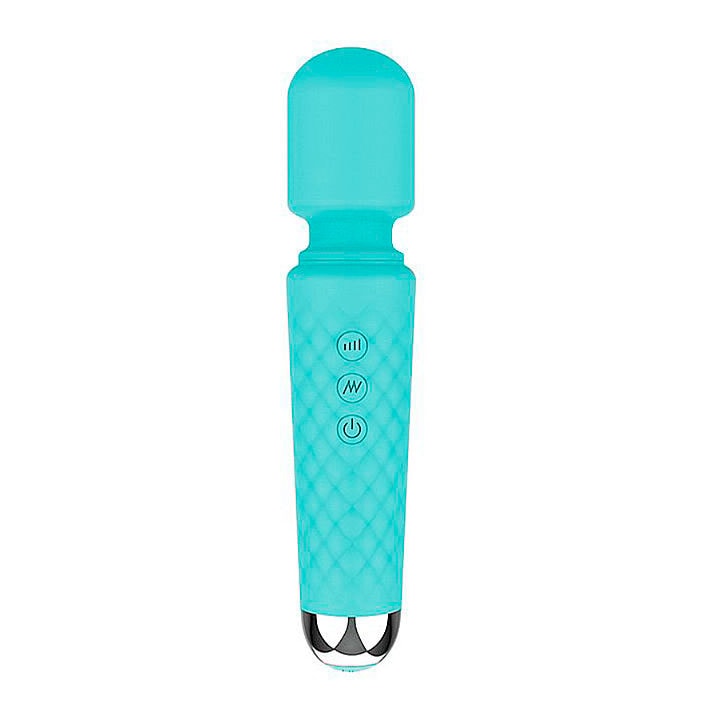 Vibrador Massageador Estilo Varinha Mágica com 20 Modos de Vibração, 8 Níveis de intensidade, Recarregável por Cabo USB - SI | 20 x 4,1 cm | Disponível em 4 Cores - 8