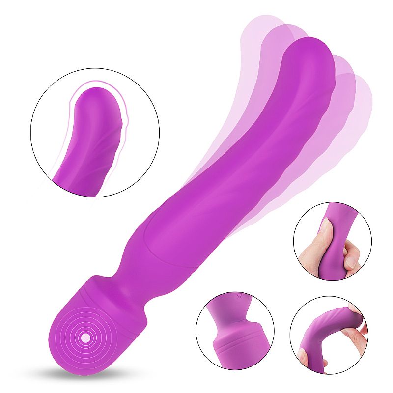 Vibrador Massageador de Ponto e Clitóris com Motor Duplo, 9 Modos de Vibração e Função Aquecimento - S-Hande Iris | 23 x 3,2 cm | Disponível em 2 Cores - 3
