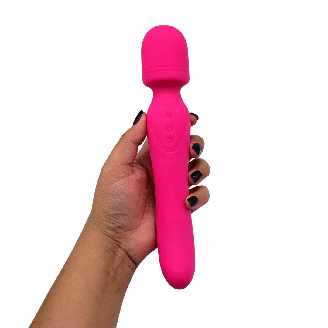 Vibrador Massageador de Ponto e Clitóris com Motor Duplo, 9 Modos de Vibração e Função Aquecimento - S-Hande Iris | 23 x 3,2 cm | Disponível em 2 Cores - 9