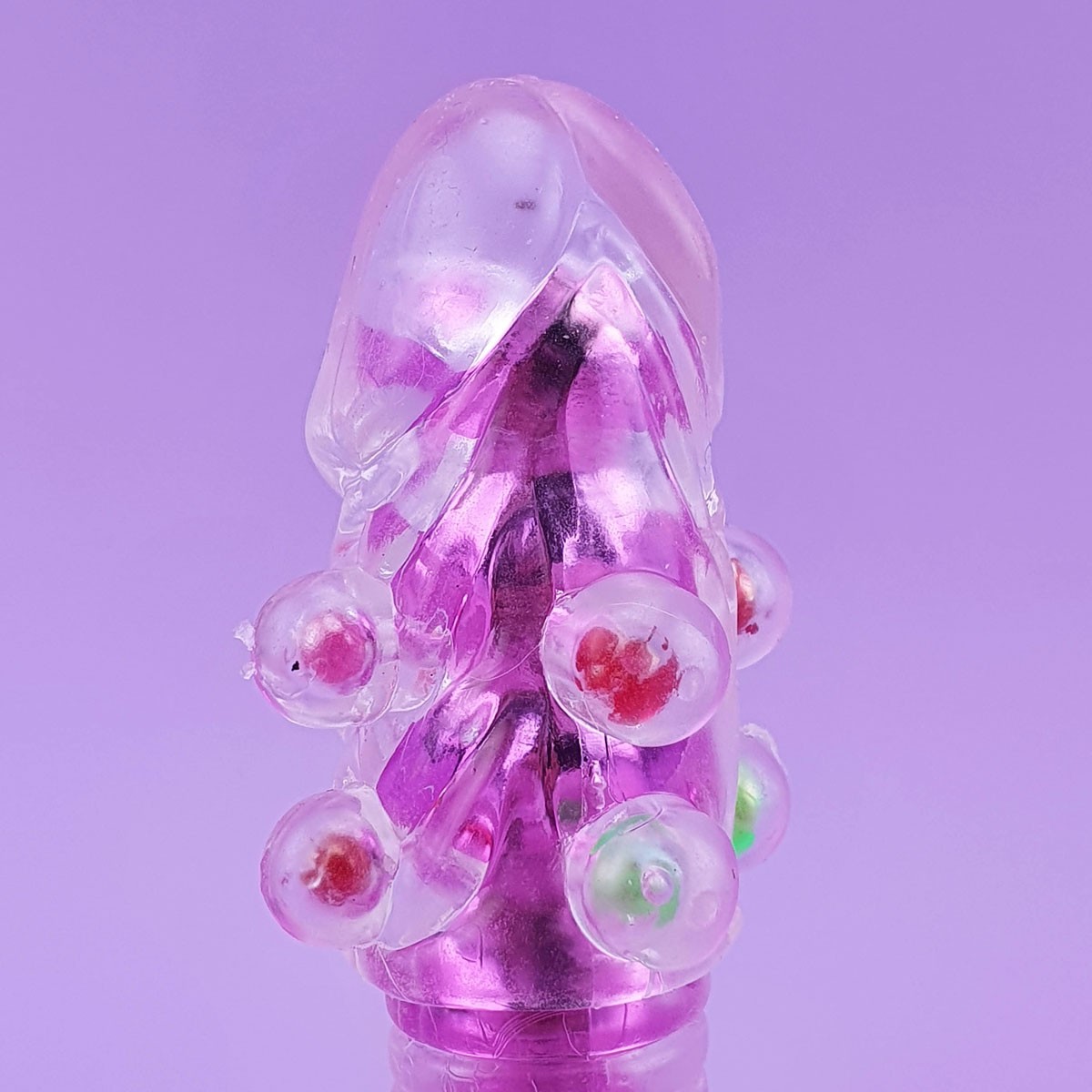 Vibrador Personal com Capa de Glande, Nódulos, Cerdas Massageadores e Vibração Multivelocidade - Vibrator G Spot | 14,3 x 1,7 cm | Disponível em 4 Cores - 3