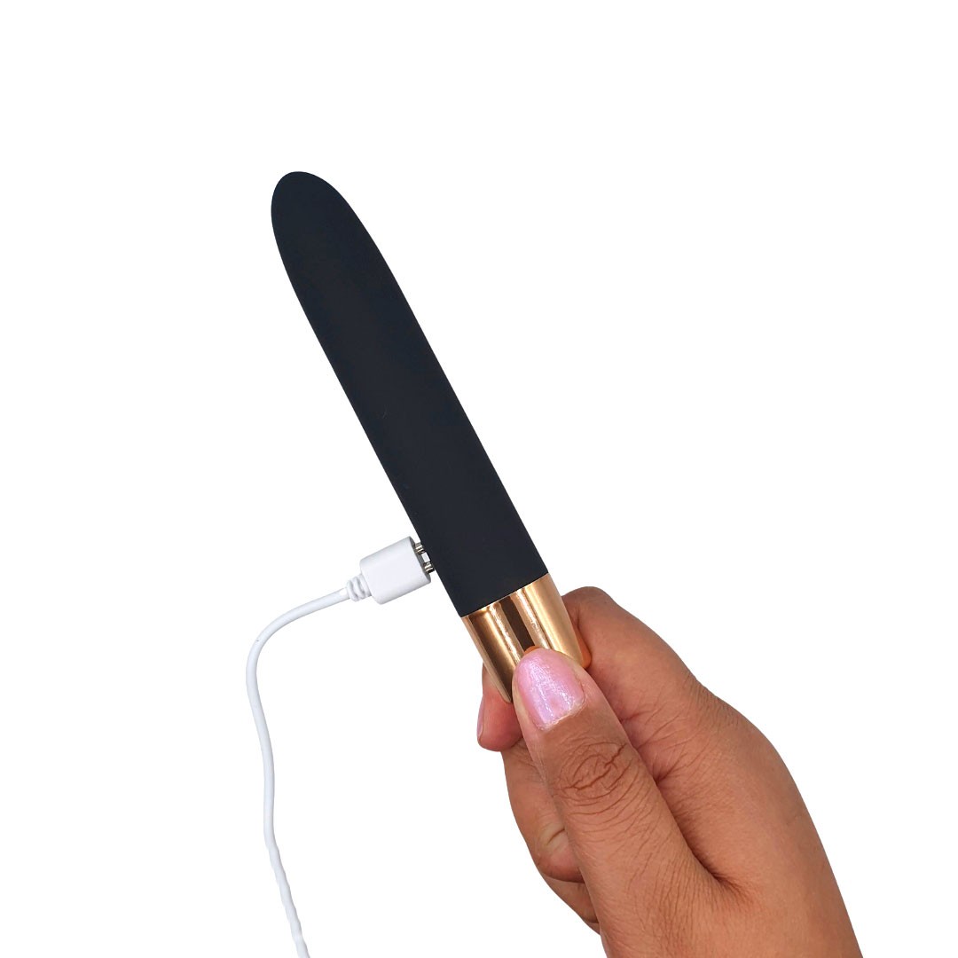 Vibrador Personal em Silicone com 7 Modos de Vibração e Recarregável - Aphrodisia Desire | 11,3 x 2,4 cm | Disponível em 2 Cores - 7