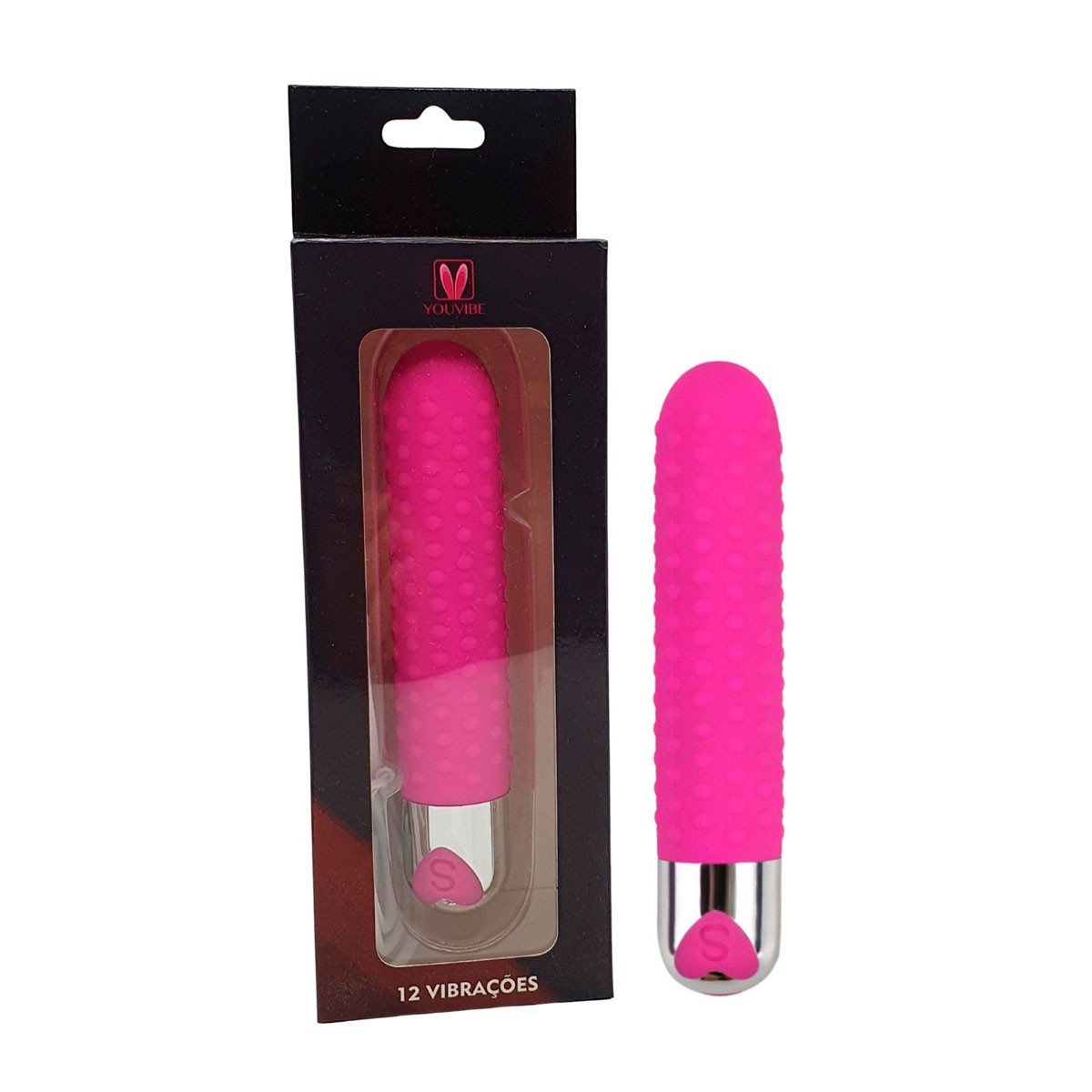 Vibrador Personal em Silicone com Cerdas, Recarregável com 12 Modos de Vibração - You Vibe G-Spot Vibrator - 10 x 2,5 cm | Disponível em 2 Cores - 2