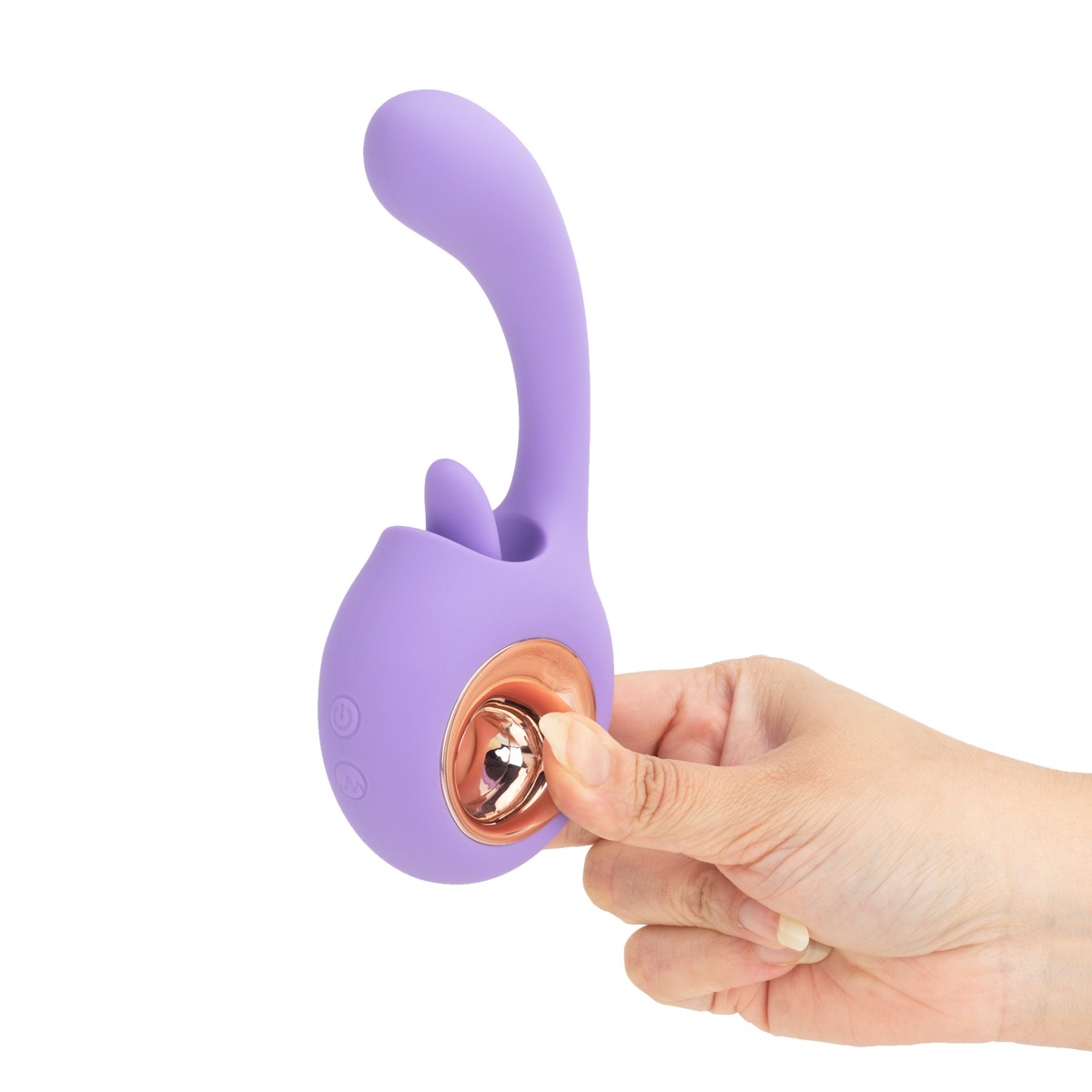 Vibrador de Ponto G Com 9 Modos de Vibração e Língua Estimuladora Com 9 Movimentos, Recarregável - S-Hande Woo | 11,5 x 2,9 cm | Disponível em 2 Cores - 5