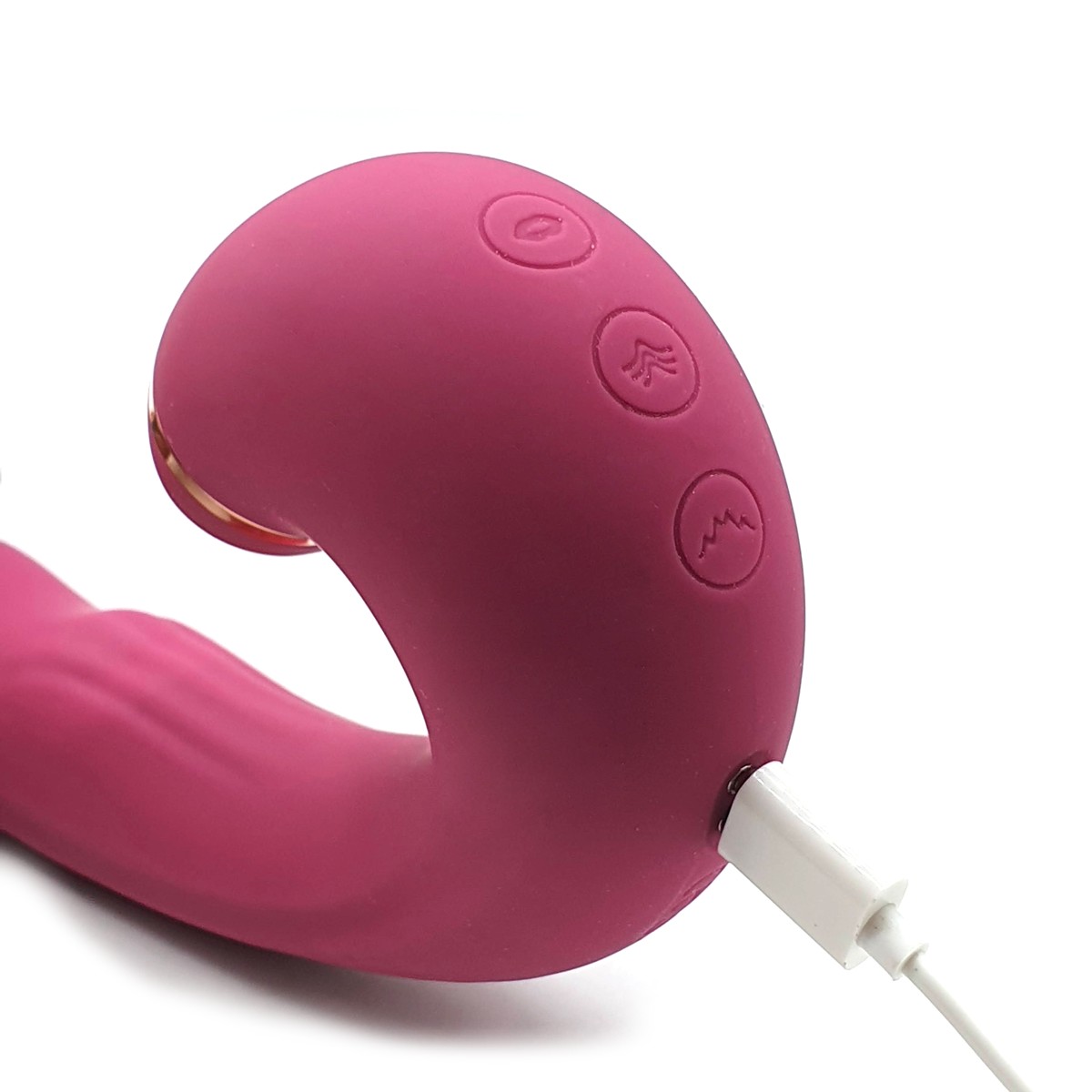 Vibrador de Ponto G e Clitóris Recarregável com 10 Modos de Vibrações, 5 Modos de Pulsação e 5 Modos de Toque - Mappy Hour | 12,3 x 3,3 cm | Disponível em 2 Cores - 3