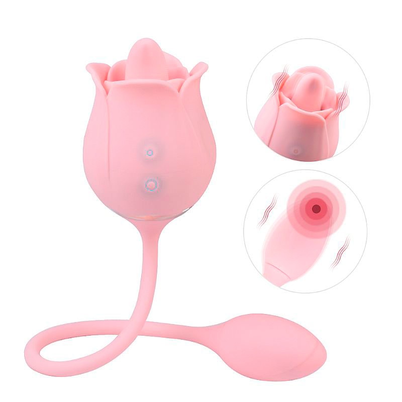Vibrador de Ponto G e Clitóris Recarregável com Formato de Rosa, 9 Modos de Estimulação e Vibração - S-hande Twin Blossoms | Disponível em 2 Cores - 6