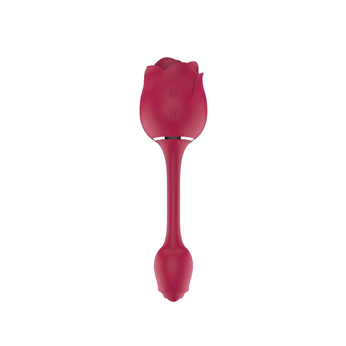 Vibrador de Ponto G e Clitóris Recarregável em Formato de Rosa com 9 Modos de Vibração e 9 Tipos de Pulsação - S-Hande Immortal Flower 3 | 20 x 5,5 cm - 1