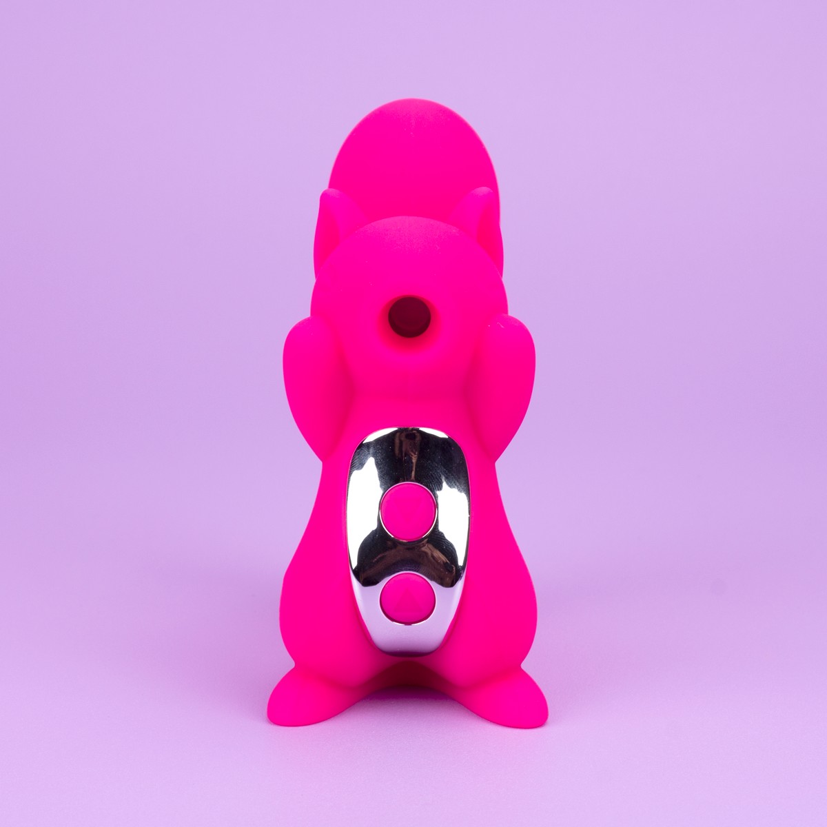 Vibrador de Ponto G e Estimulador de Clitóris em Formato de Esquilo com 5 Modos de Sucção e 10 Modos de Vibração - 13 x 3,4 cm | Cor: Pink - 1