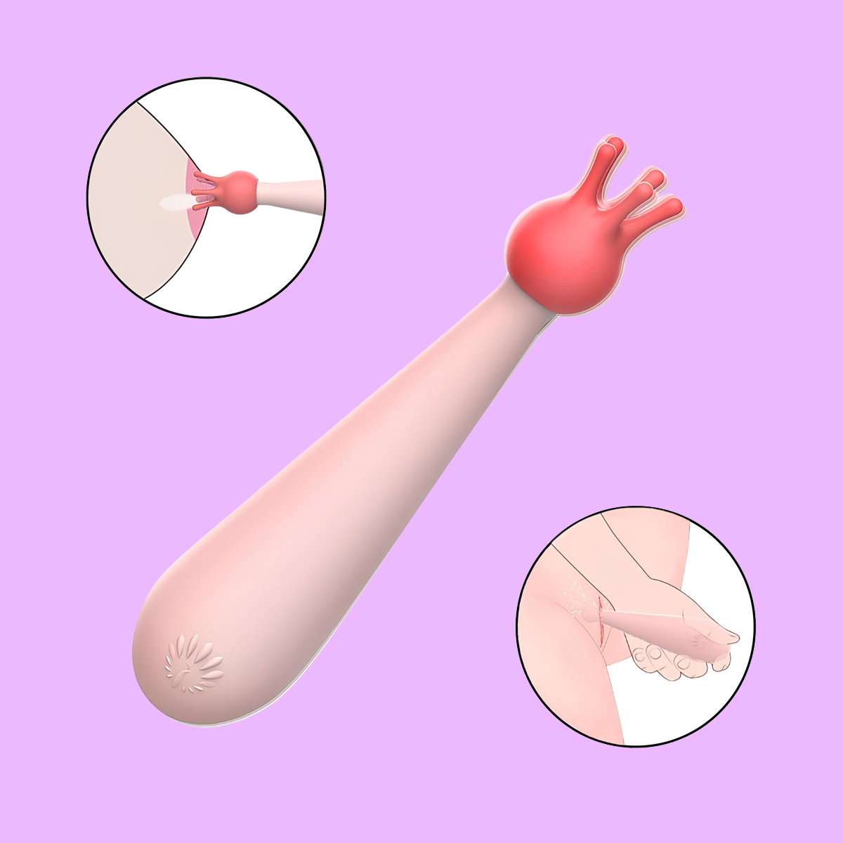 Vibrador de Ponto G e Estimulador de Clitóris em Silicone com 3 Modos de Vibrações e Recarregável - S-Hande Queen | 11 x 3,6 cm - 5
