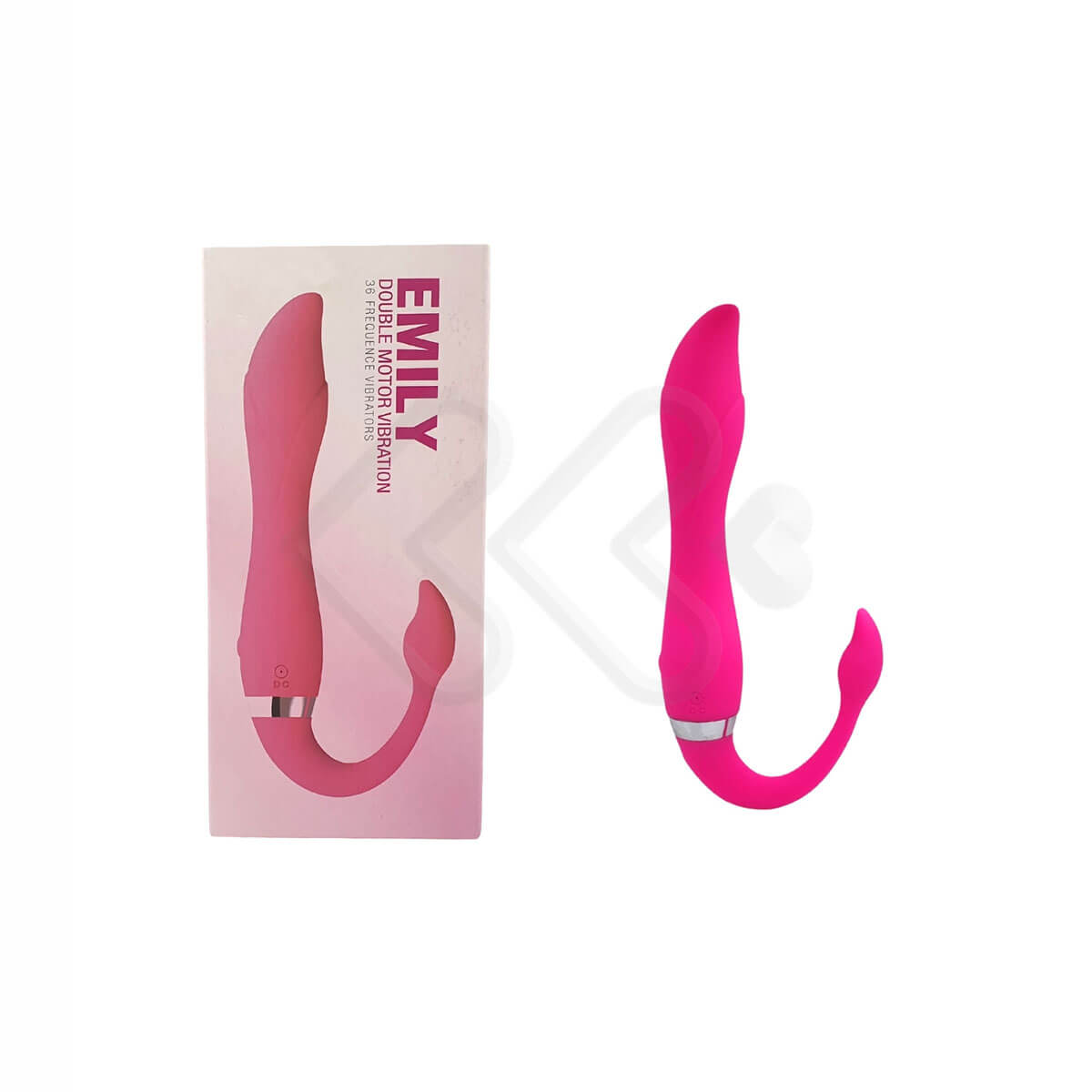 Vibrador de Ponto G e Estimulador de Clitóris em Silicone com 36 Modos de Vibração, Motor Duplo e Bateria Recarregável - Emily | 10,6 x 3,7 cm - 1