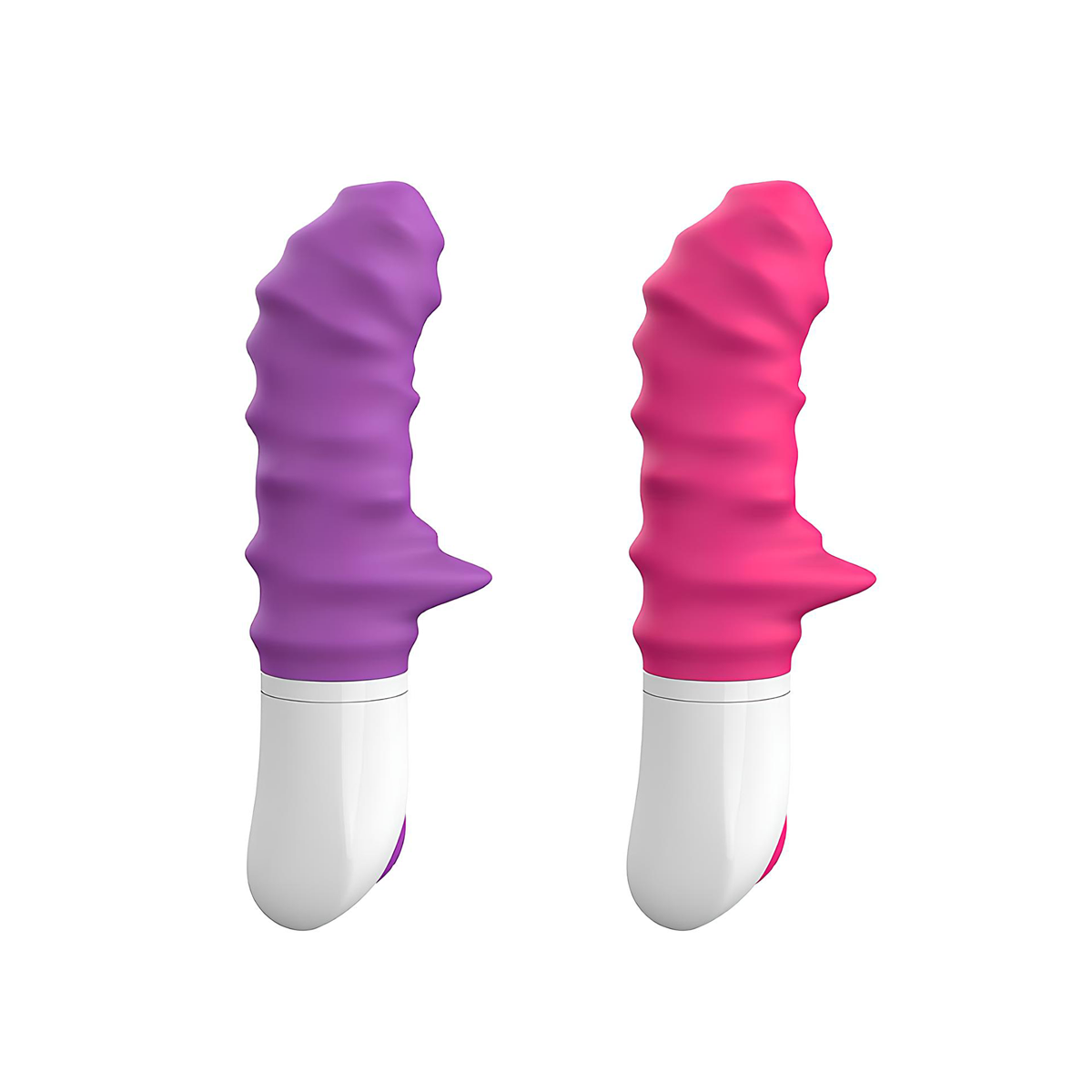 Vibrador de Ponto G em Silicone Flexível com Relevos e 9 Modos de Vibração - S-Hande Sparta 3 | 8,5 x 4,1 cm | Disponível em 2 Cores - 1