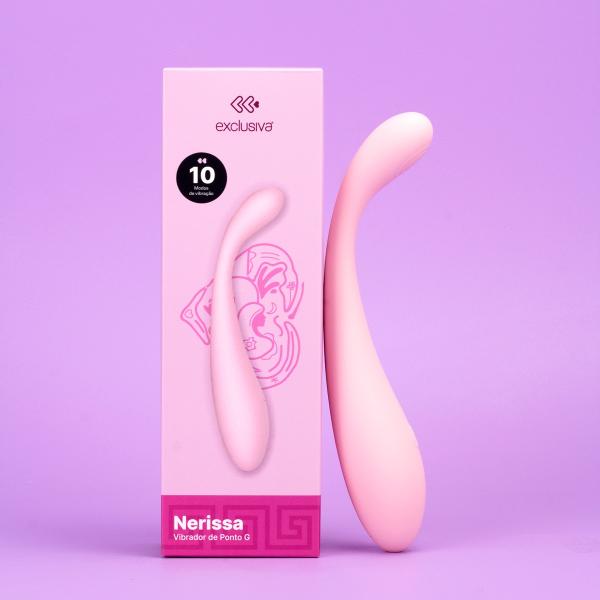 Vibrador de Ponto G em Silicone com 10 Modos de Vibração Potentes e Recarregável - Exclusiva Nerissa | 12 x 2,1 cm - 2