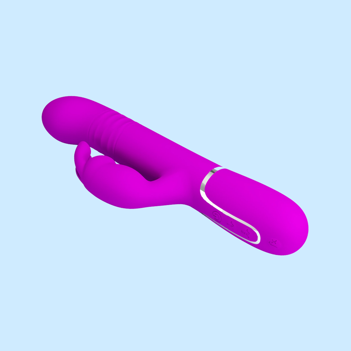 Vibrador Rabbit com 7 Modos de Vibrações, 4 Tipos de Rotação, 4 Tipos de Vai e Vem e Recarregável - Pretty Love Coale | 12,5 x 3,4 cm - 4
