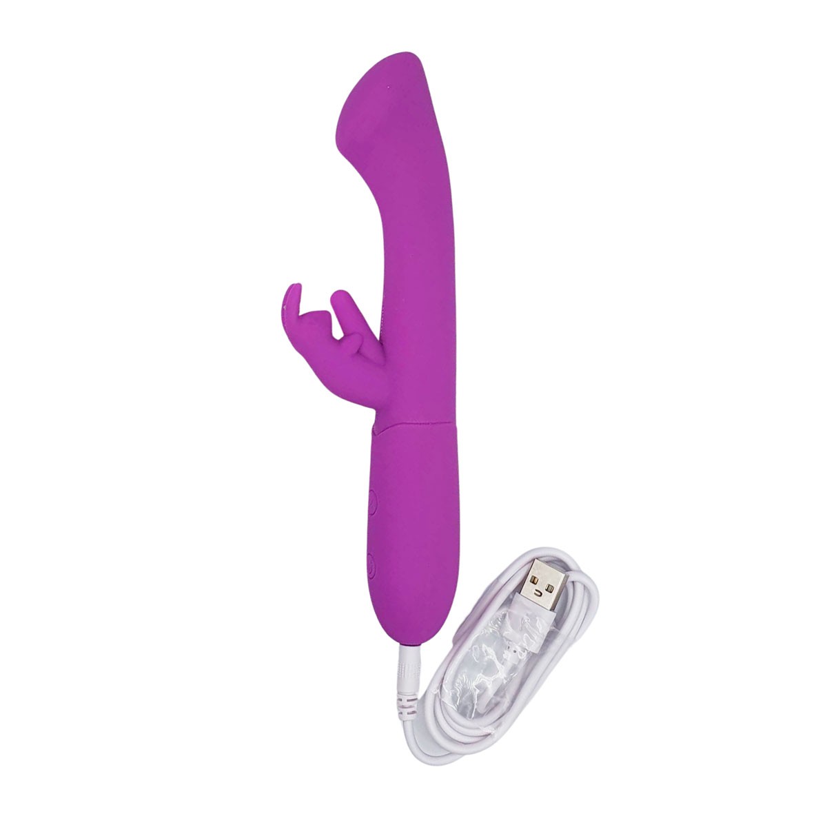 Vibrador Rabbit em Silicone com Estimulador de Clitóris em Formato de Coelho, 10 Modos de Vibração e Recarregável - SI Dada | 9 x 2,9 cm | Disponível em 2 Cores - 8