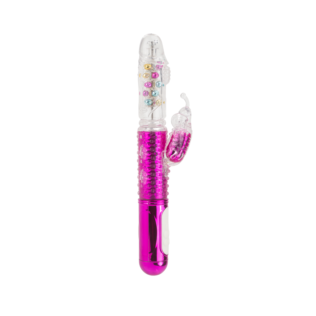 Vibrador Rabbit Recarregável com Movimento Vai e Vem, Estimulador de Clitóris em Forma de Borboleta e 36 Modos de Vibração - Devices Vibration Balls | 12,5 x 3,6 cm | Disponível em 3 Cores - 8