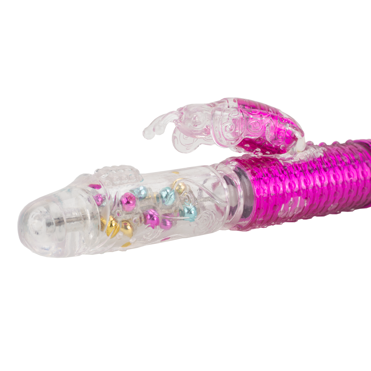 Vibrador Rabbit Recarregável com Movimento Vai e Vem, Estimulador de Clitóris em Forma de Borboleta e 36 Modos de Vibração - Devices Vibration Balls | 12,5 x 3,6 cm | Disponível em 3 Cores - 10