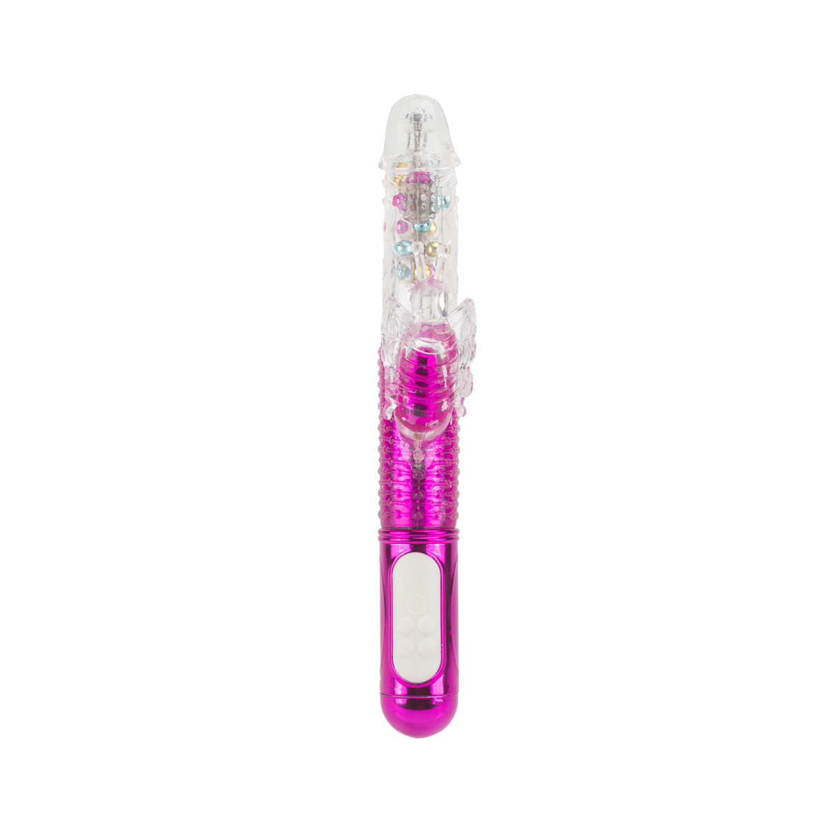 Vibrador Rabbit Recarregável com Movimento Vai e Vem, Estimulador de Clitóris em Forma de Borboleta e 36 Modos de Vibração - Devices Vibration Balls | 12,5 x 3,6 cm | Disponível em 3 Cores - 9