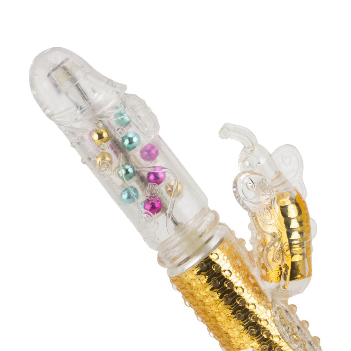 Vibrador Rabbit Recarregável com Movimento Vai e Vem, Estimulador de Clitóris em Forma de Borboleta e 36 Modos de Vibração - Devices Vibration Balls | 12,5 x 3,6 cm | Disponível em 3 Cores - 14
