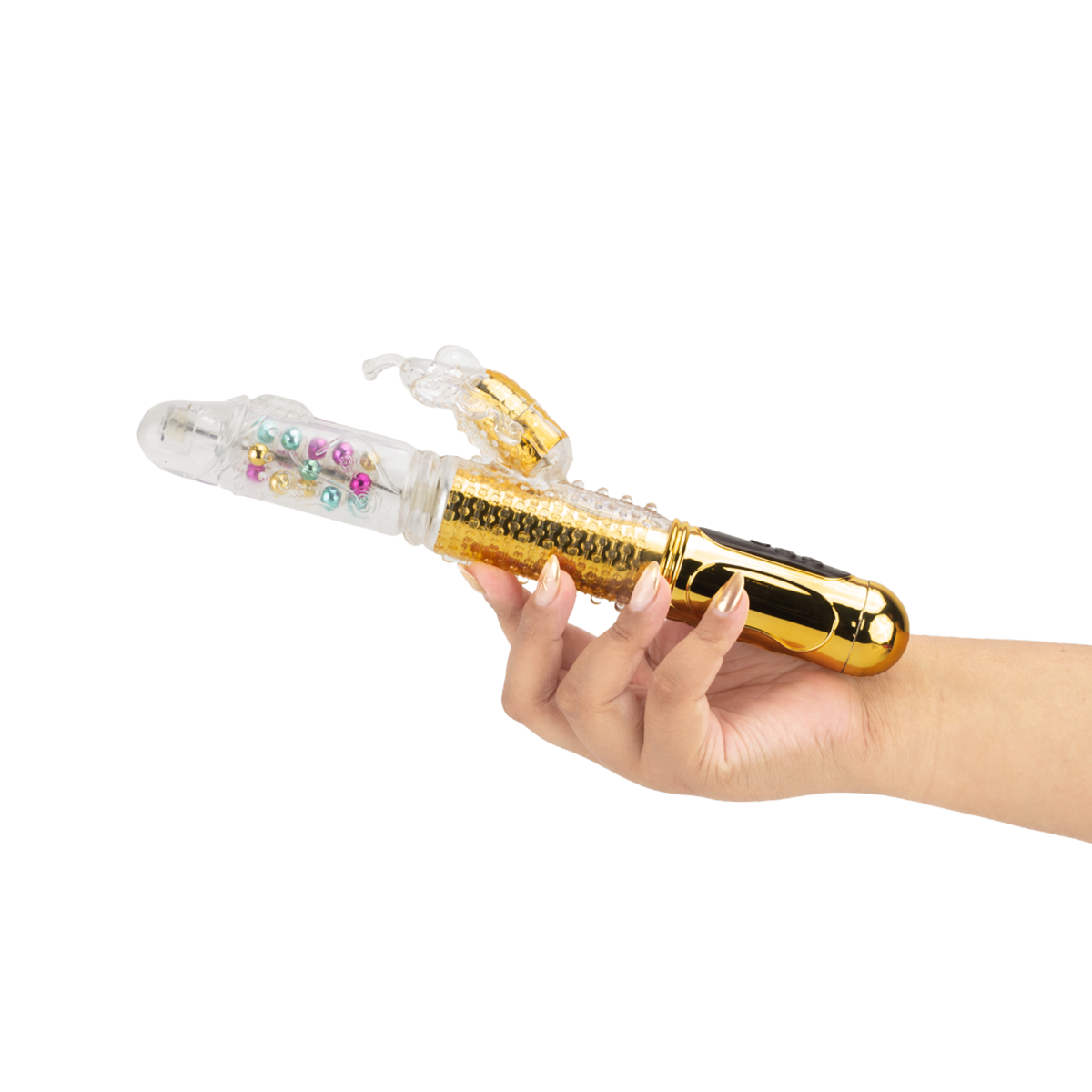 Vibrador Rabbit Recarregável com Movimento Vai e Vem, Estimulador de Clitóris em Forma de Borboleta e 36 Modos de Vibração - Devices Vibration Balls | 12,5 x 3,6 cm | Disponível em 3 Cores - 15