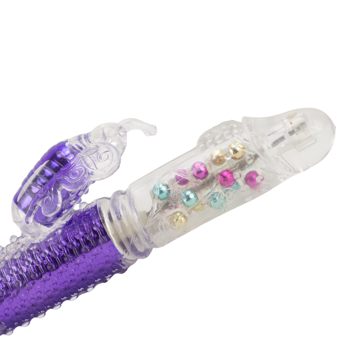Vibrador Rabbit Recarregável com Movimento Vai e Vem, Estimulador de Clitóris em Forma de Borboleta e 36 Modos de Vibração - Devices Vibration Balls | 12,5 x 3,6 cm | Disponível em 3 Cores - 3