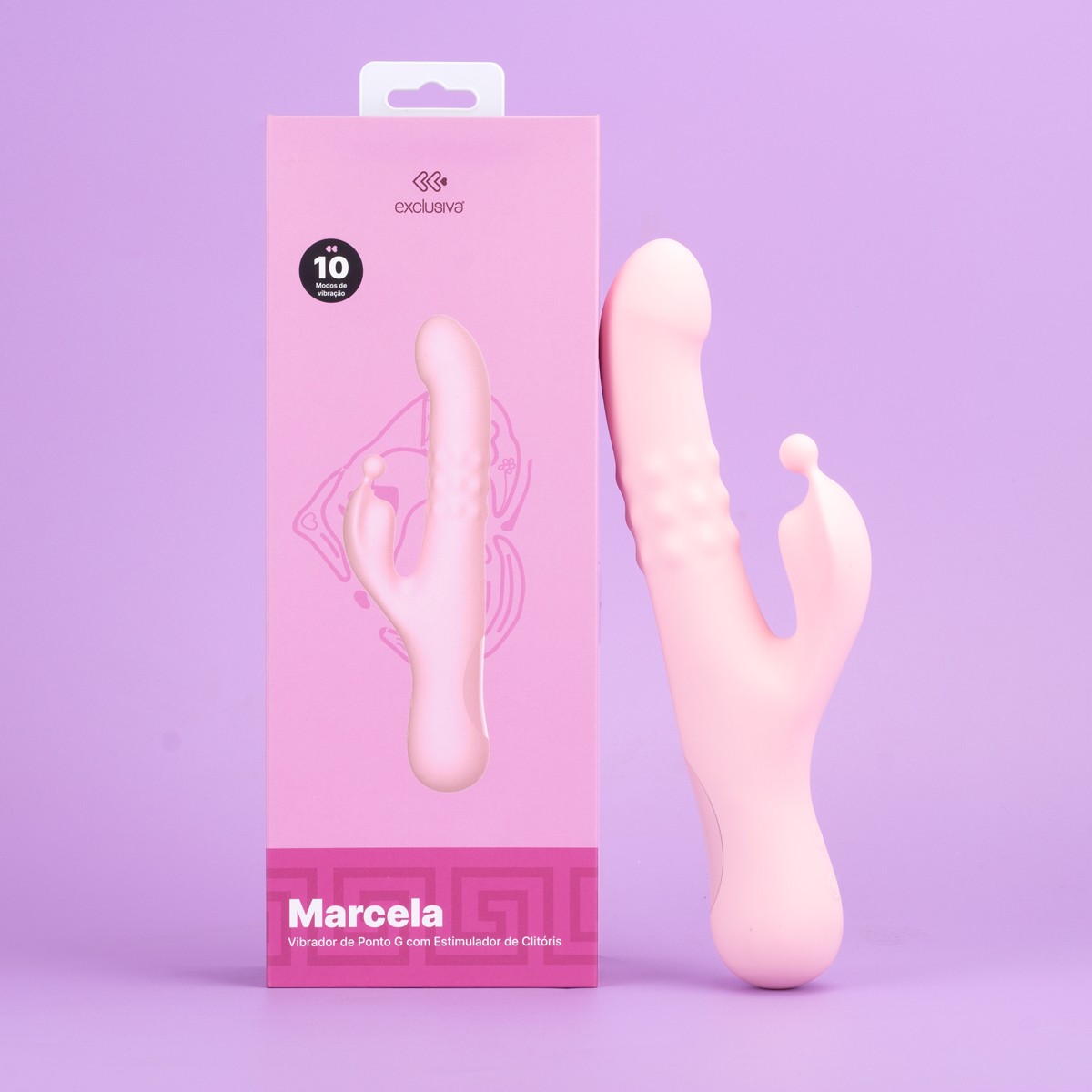 Vibrador Rabbit em Silicone com 10 Vibrações, Pulsações, Modo ''Vem Cá'' e Carregamento USB Magnético - Exclusiva Marcela - 2